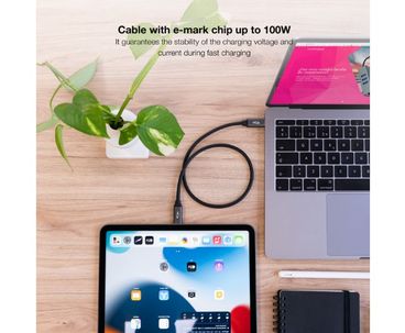 CABLE USB 3.2 GEN2x2 20Gbps 5A 100W USB-C/M USB-C/M 2 M NEGRO NANOCABLE