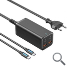 CARGADOR PARED 100W 2xUSB-C + CABLE USB-C/ 2xUSB-A NEGRO VENTION