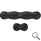 KIT ALFOMBRILLA TECLADO + RATON WRIST REST NEGRO SUBBLIM