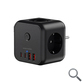 CARGADOR CUBO 3xAC + 2xUSB-C + 2xUSB-A 20W PD+GaN TYPE-F NEGRO MARS GAMING