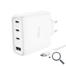 CARGADOR PARED/VIAJE 3xUSB-C + USB-A 65W MAXO BLANCO TRUST