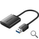 LECTOR TARJETAS EXTERNO USB-C 3.0 NEGRO VENTION