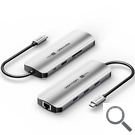 DOCKING STATION 8 PUERTOS USB-C HDMI 4K/3xUSB-A/USB-C PD/1xRJ45... GRIS VENTION