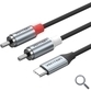 CABLE AUDIO ESTEREO USB-C/M A 2xRCA/M 1.5 M GRIS VENTION